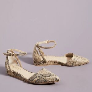 NIB Seychelles Ankle Strap Patterned Flats - size 7.5